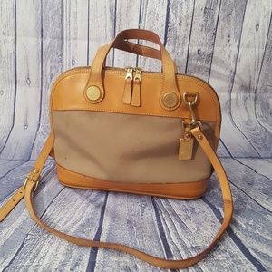 Vintage Dooney&Bourke Tan Leather Bowler Bag